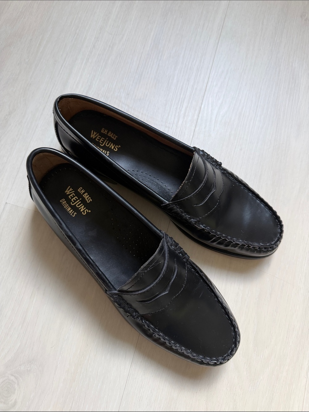 G.H. Bass & Co. Black Women's Weejuns Penny Loafers